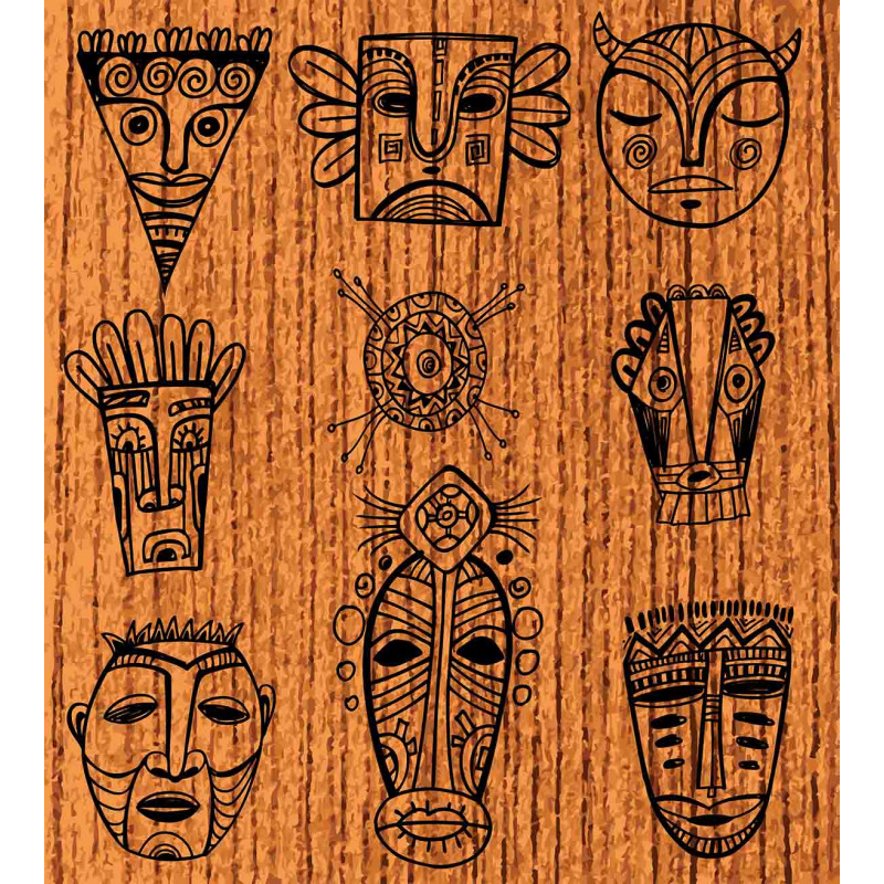 Native Masks Duvet Cover Set