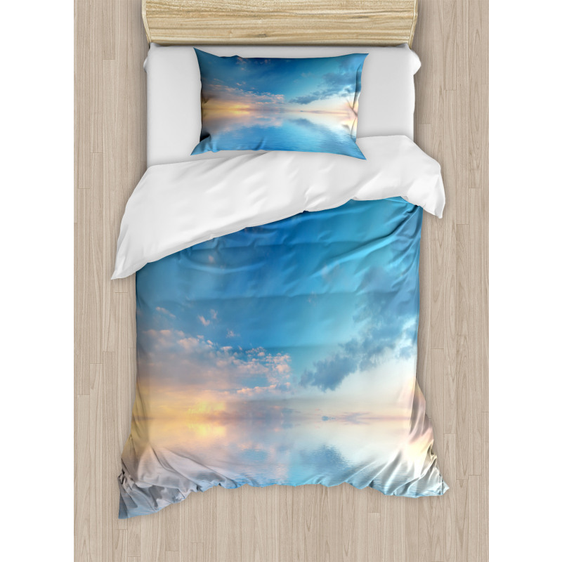 Ocean Horizon Clouds Sky Duvet Cover Set