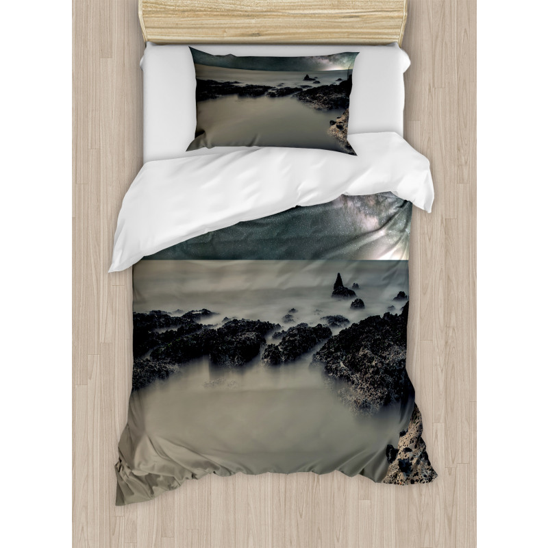 Milky Way Foggy Space Duvet Cover Set