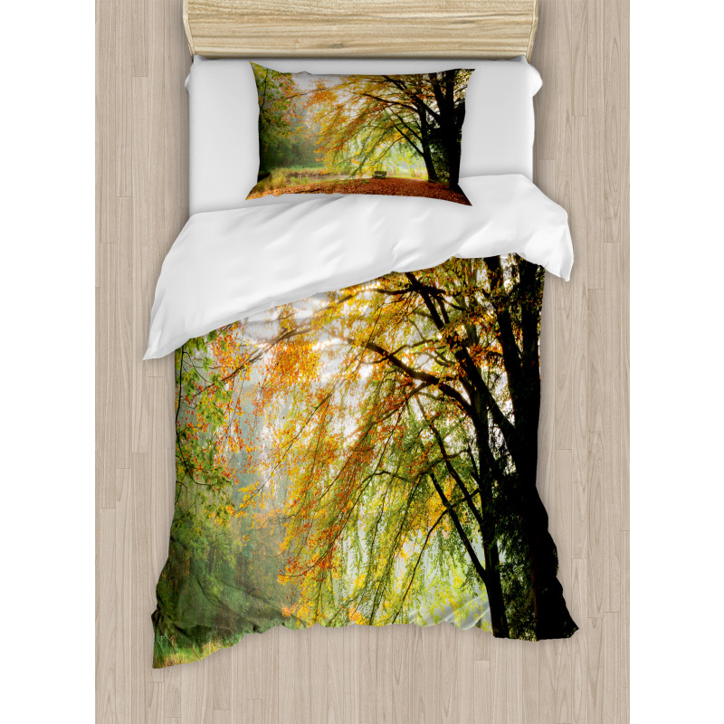 Autumn Forest Peace View Duvet Cover Set