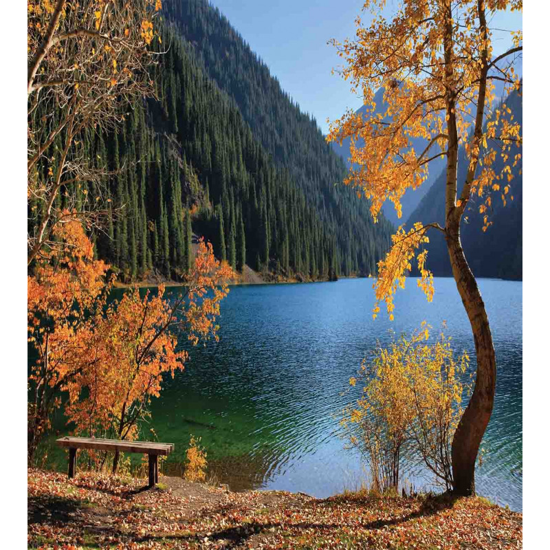 Lake Forest Autumn Tree Duvet Cover Set