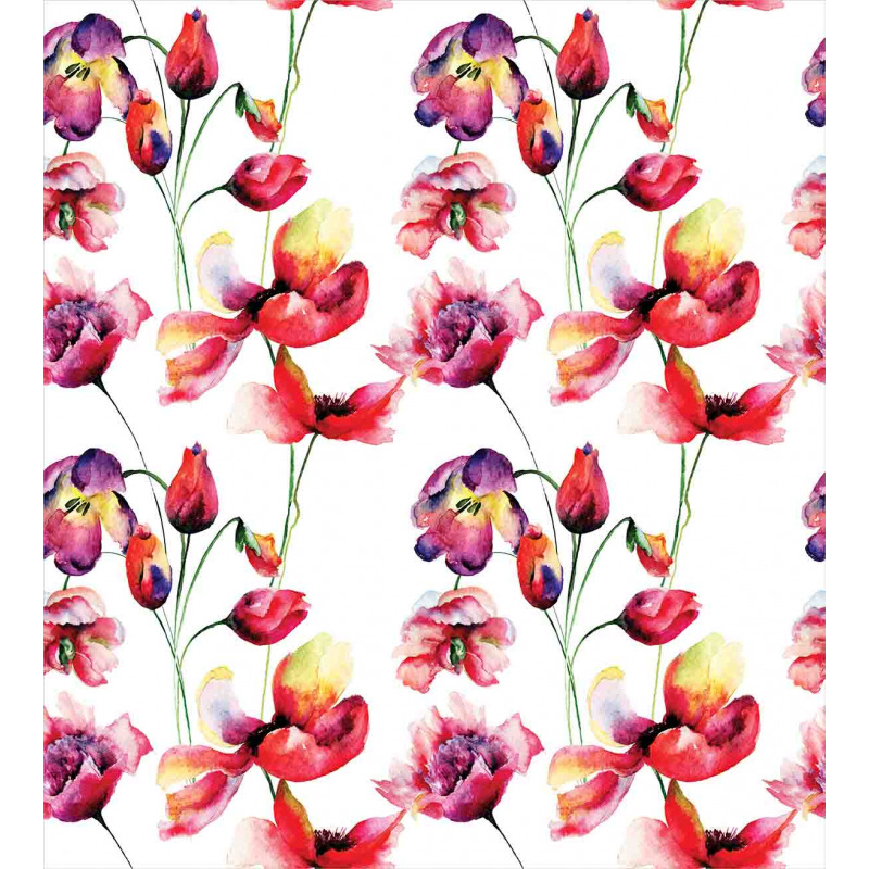 Blooming Tulip Poppy Duvet Cover Set