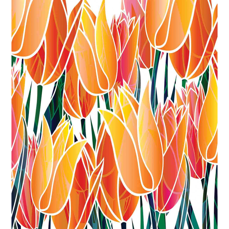 Floral Tulip Garden Duvet Cover Set
