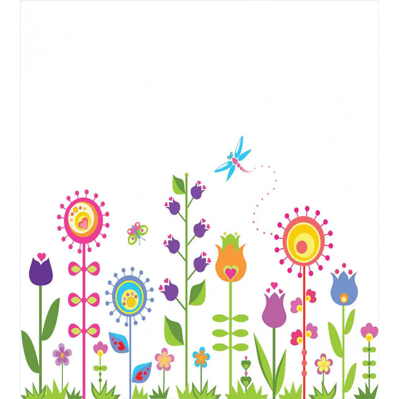 Floral Cartoon Art Duvet Cover Set