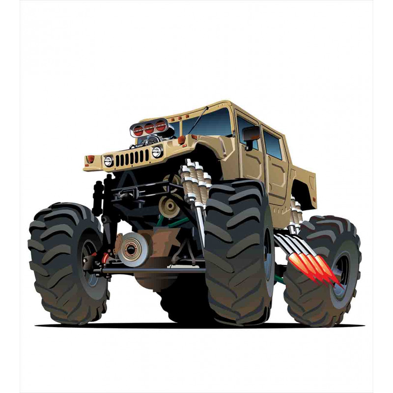 Monster Truck Racing Duvet Cover Set