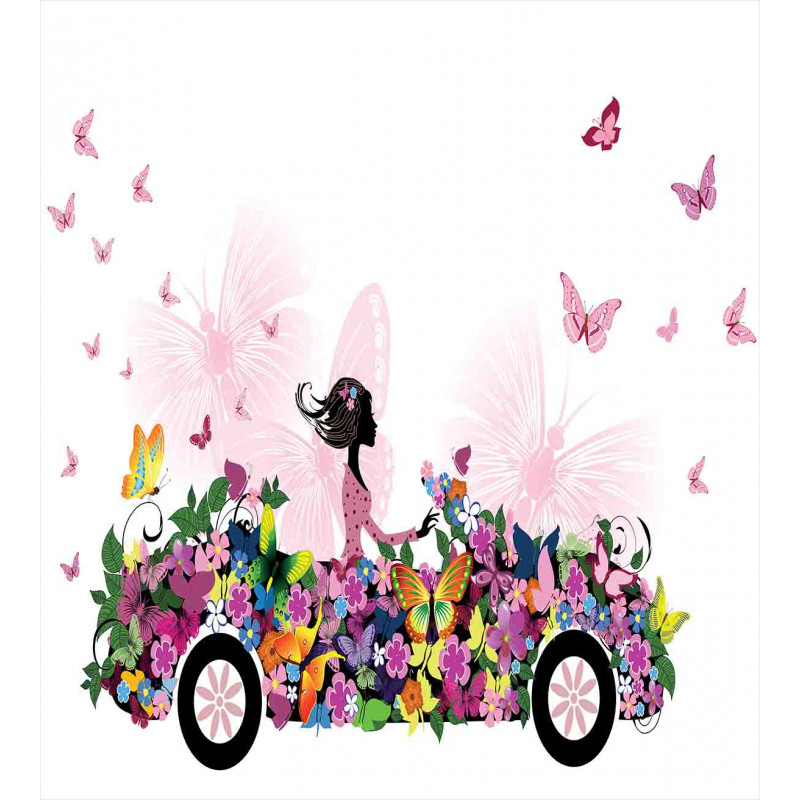Floral Car Butterflies Duvet Cover Set