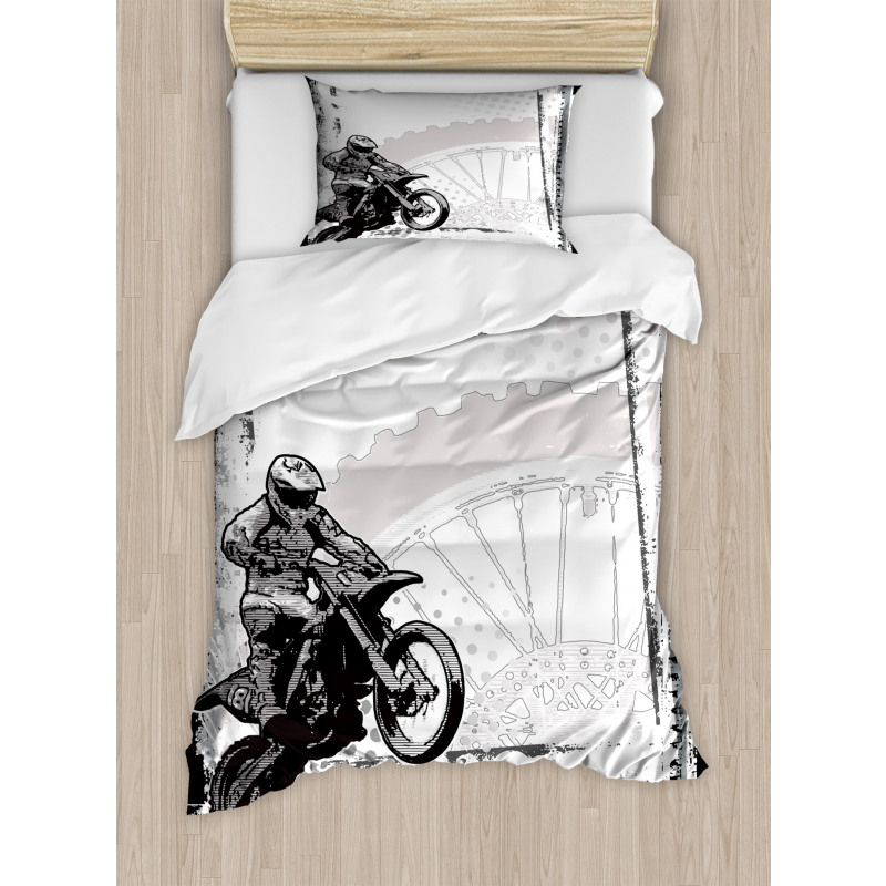 Motocross Racer Duvet Cover Set