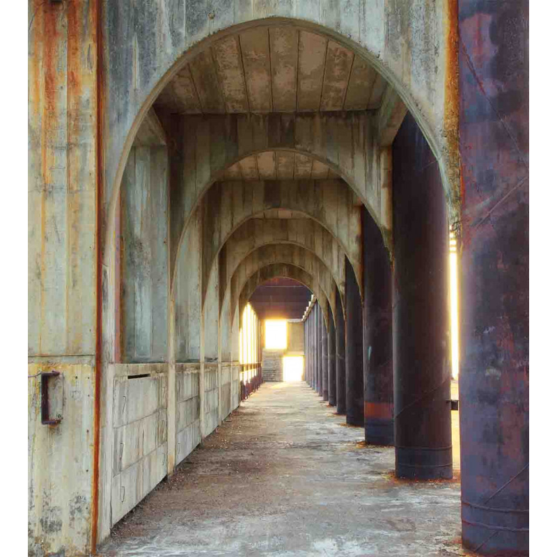 Corridor Concrete Rustic Duvet Cover Set
