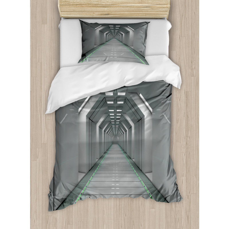 Corridor in Ship Space Duvet Cover Set