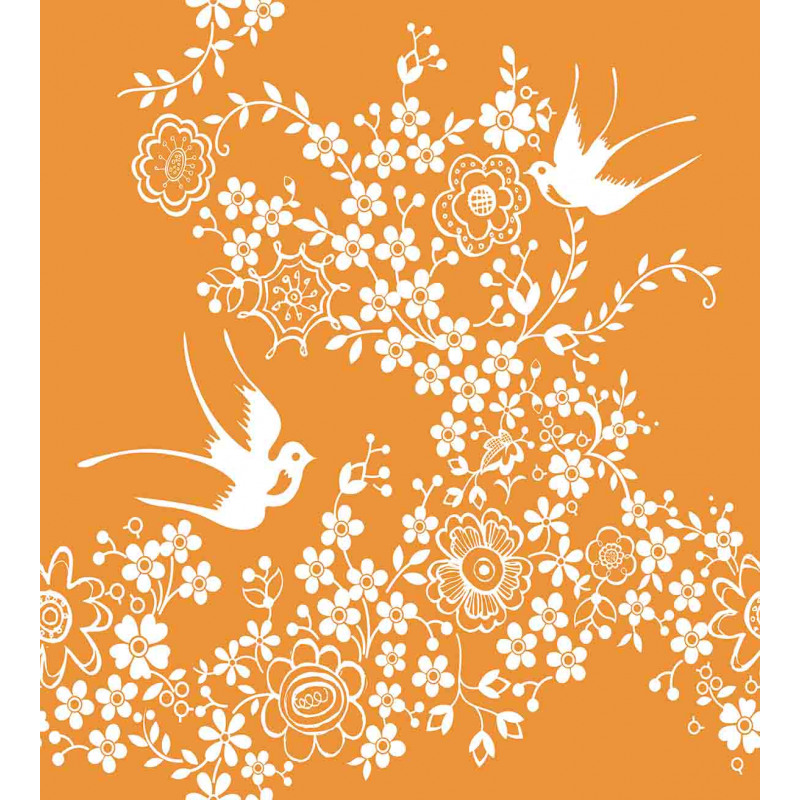Japanese Tree Birds Art Duvet Cover Set