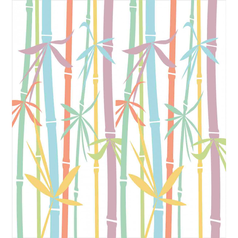 Colorful Bamboo Tree Duvet Cover Set