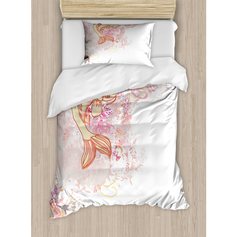 Pink Floral Duvet Cover Set