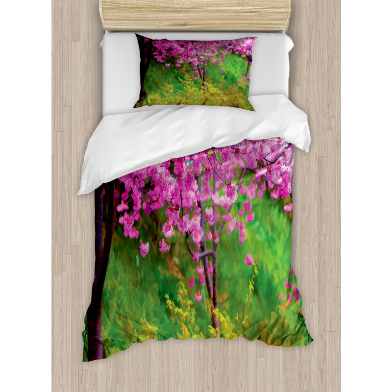 Spring Garden Landscape Duvet Cover Set