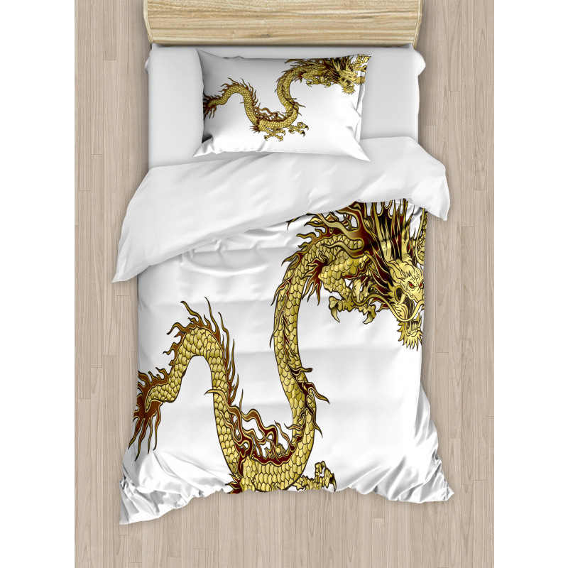 Fire Dragon Astrology Duvet Cover Set