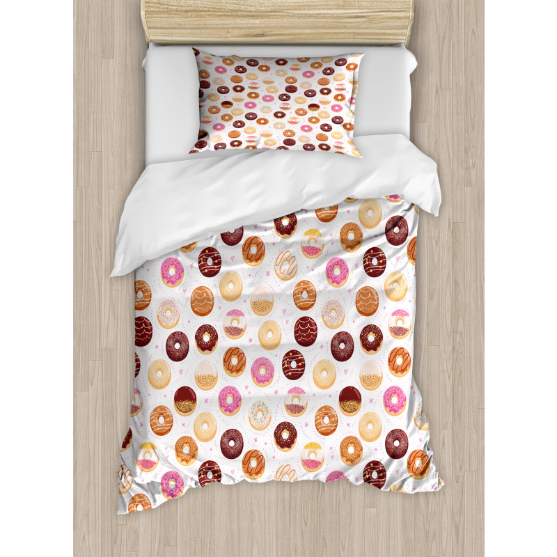 Colorful Yummy Donuts Duvet Cover Set