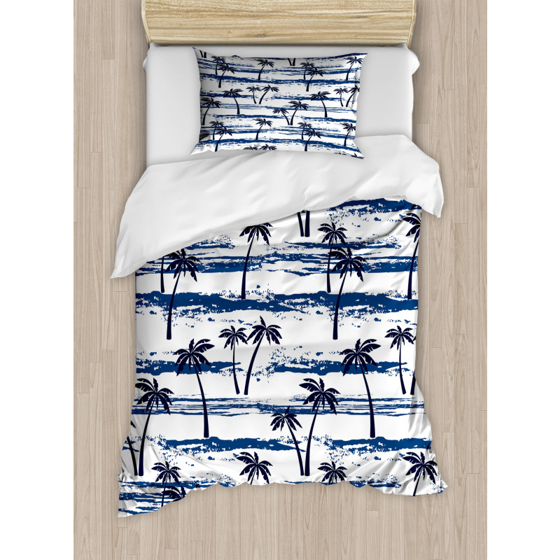 Romantic Sea and Palm Duvet Cover Set