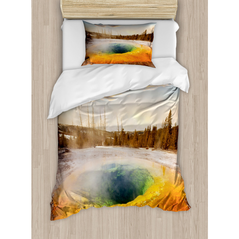 Morning Pool Park Duvet Cover Set