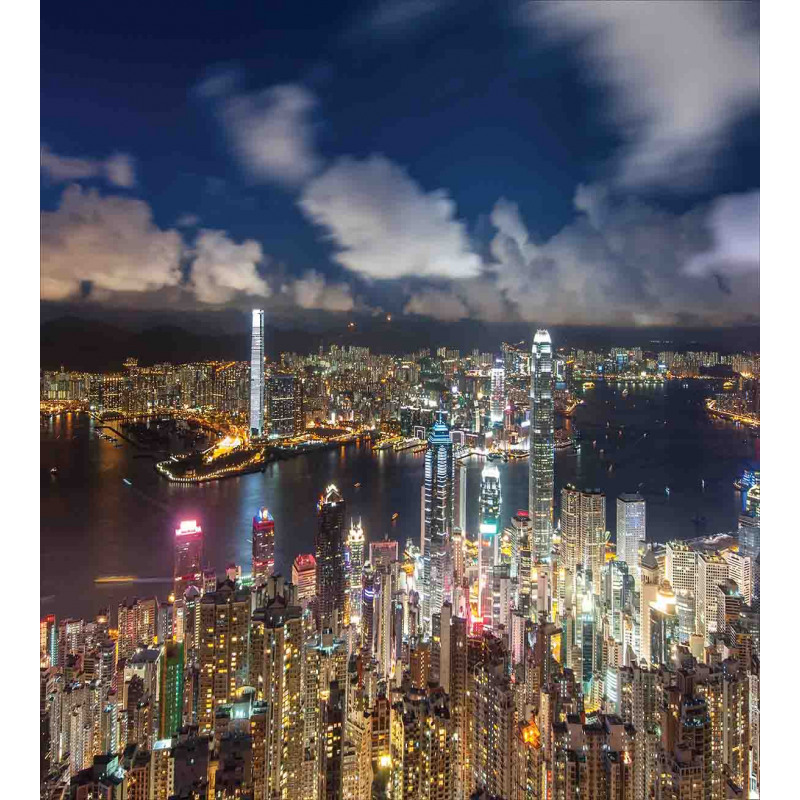 Night View Hong Kong Duvet Cover Set