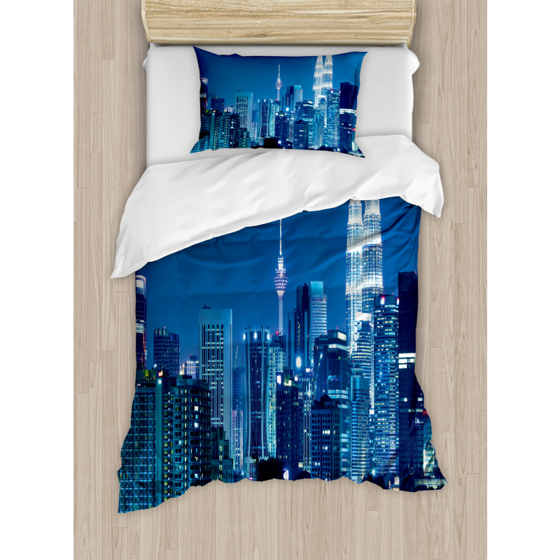 Kuala Lumpur Skyline Duvet Cover Set