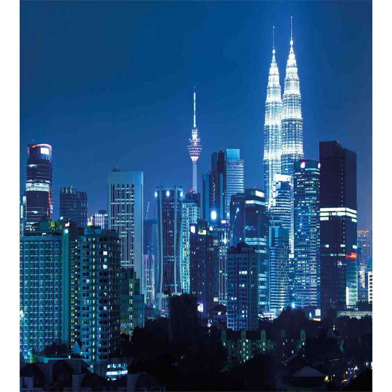 Kuala Lumpur Skyline Duvet Cover Set