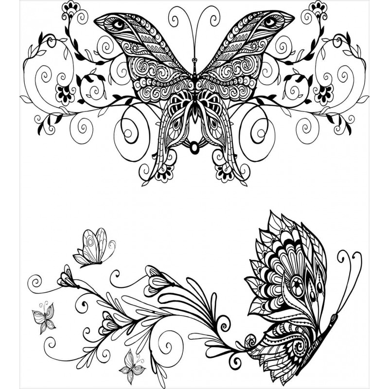 Butterfly Floral Duvet Cover Set