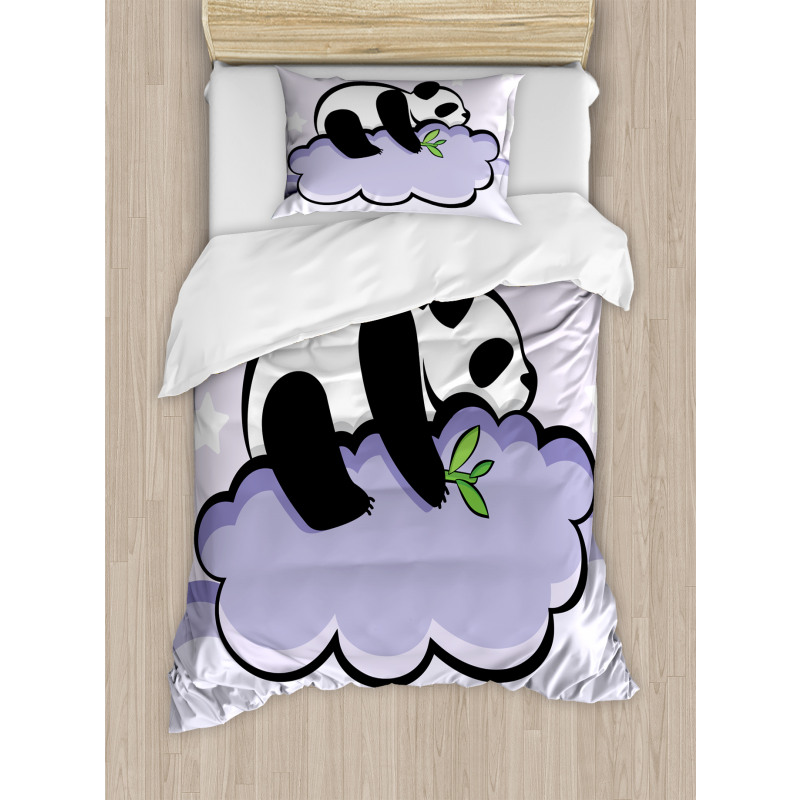 Sleeping Panda on Cloud Duvet Cover Set