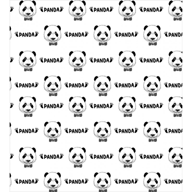 Panda Bow Tie Duvet Cover Set