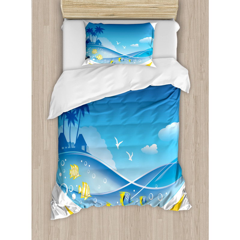 Tropic Cartoon Sea Duvet Cover Set