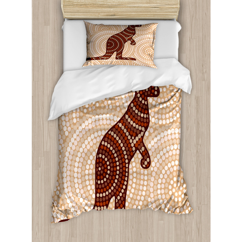 Kangaroo with Dots Duvet Cover Set