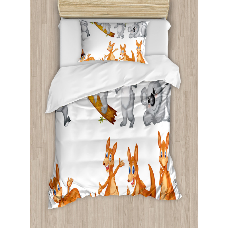 Kangaroos Koalas Duvet Cover Set