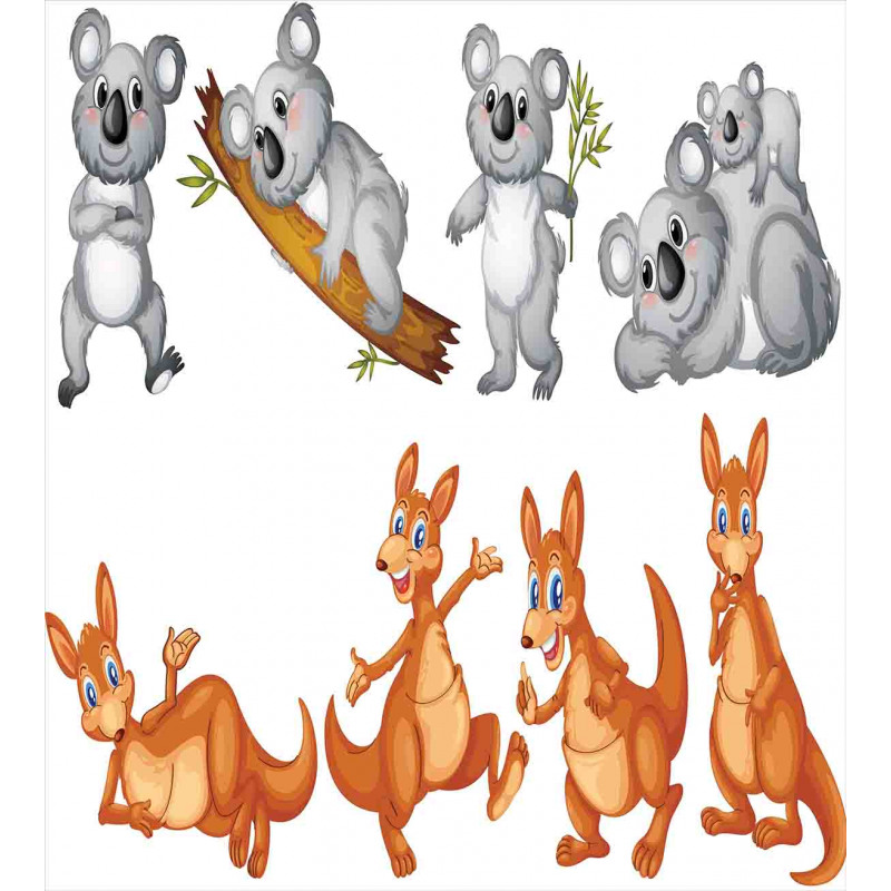 Kangaroos Koalas Duvet Cover Set