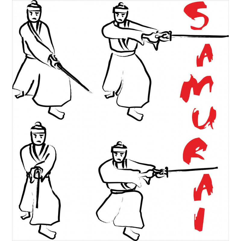 Samurai Katana Asian Duvet Cover Set