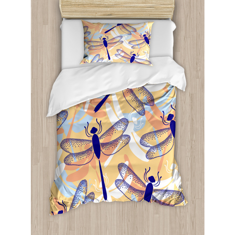 Dragonfly Pattern Boho Duvet Cover Set