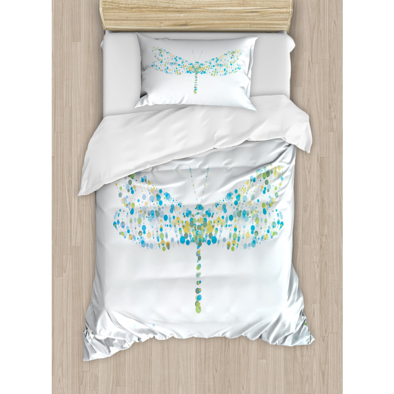 Dragonfly with Dots Duvet Cover Set