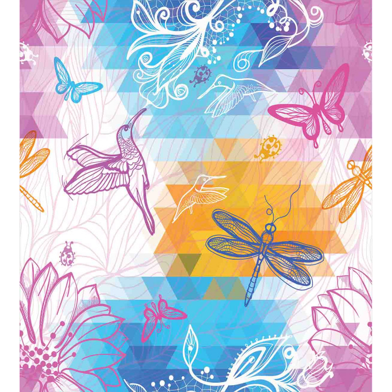 Butterflies Dragonflies Duvet Cover Set