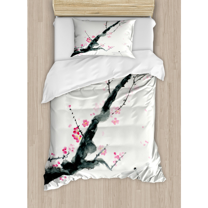 Cherry Sakura Tree Duvet Cover Set