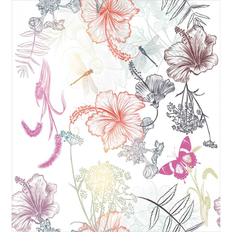 Hibiscus Moth Ornate Duvet Cover Set