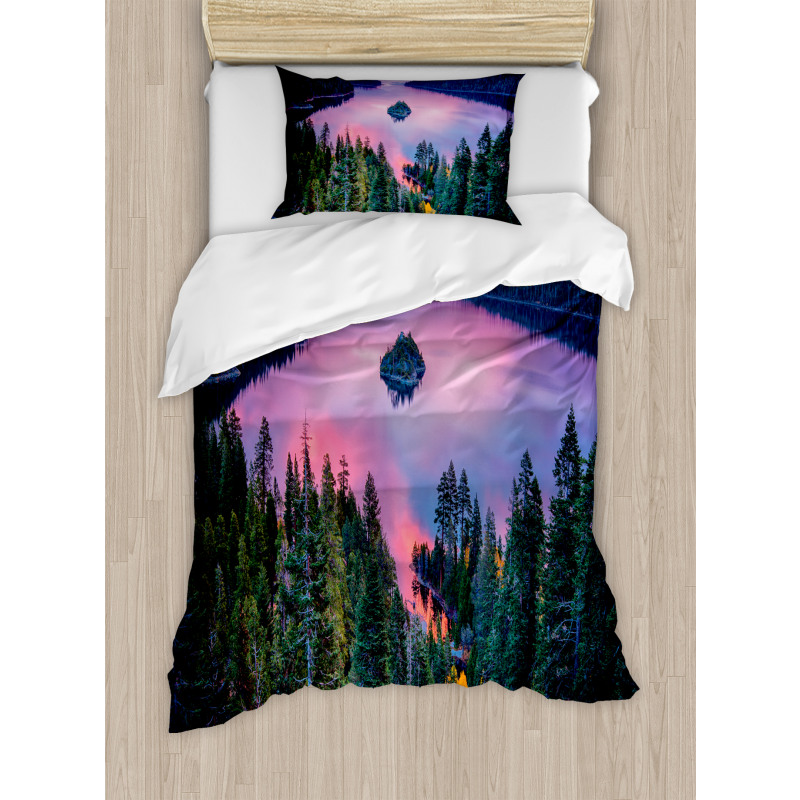 Forest and Lake View Duvet Cover Set