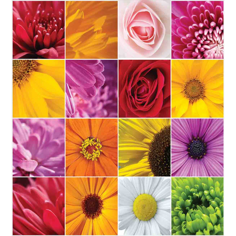 Colorful Flowers Rose Duvet Cover Set