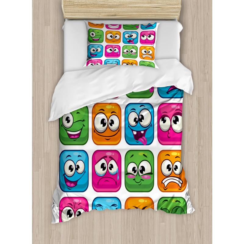 Cartoon Monsters Comic Duvet Cover Set