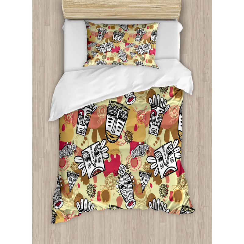 Aboriginal Masks Duvet Cover Set