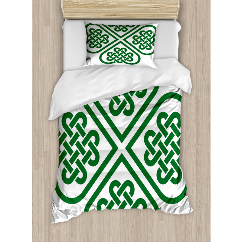 Monochrome Clover Art Duvet Cover Set