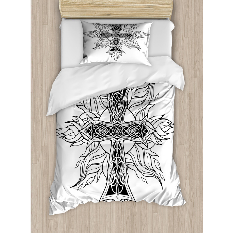 Gothic Flames Shape Duvet Cover Set