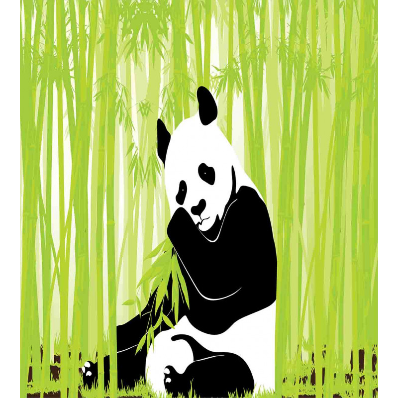 Panda in Bamboo Forest Duvet Cover Set