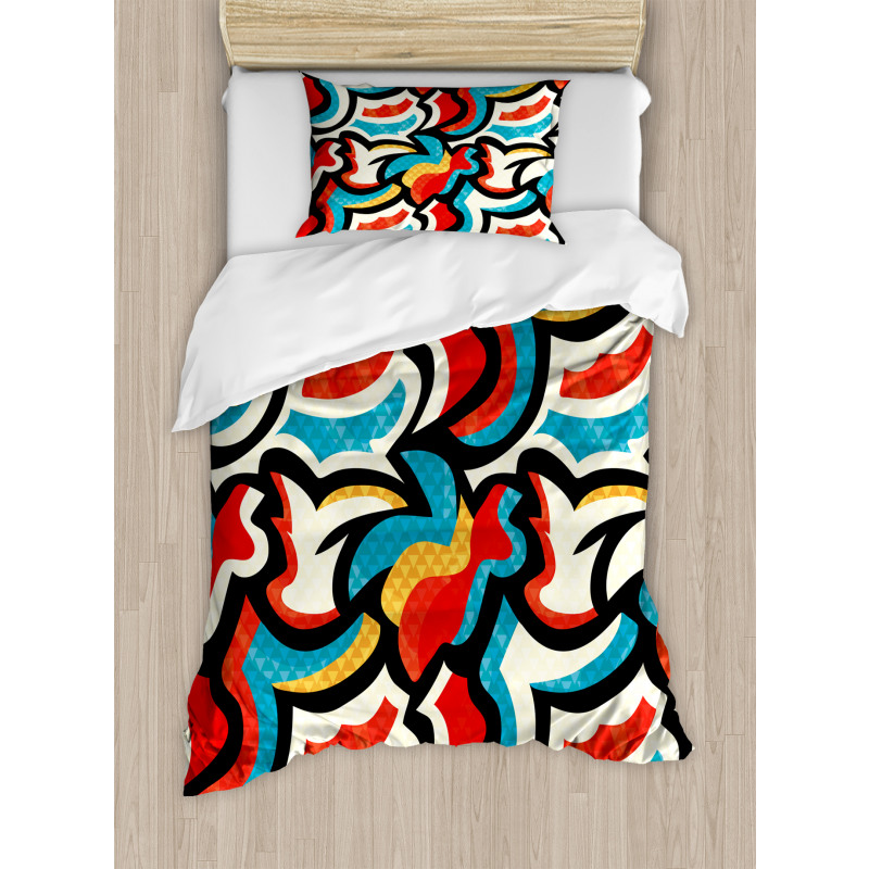 Retro Modern Urban Duvet Cover Set