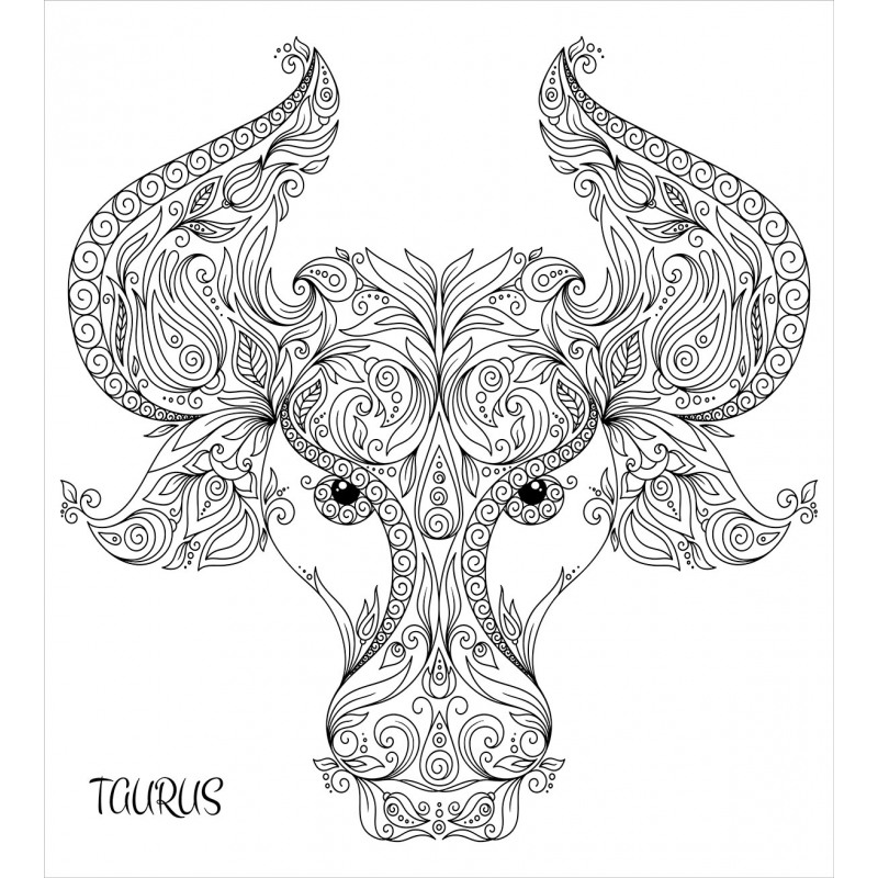 Astrology Taurus Sign Duvet Cover Set