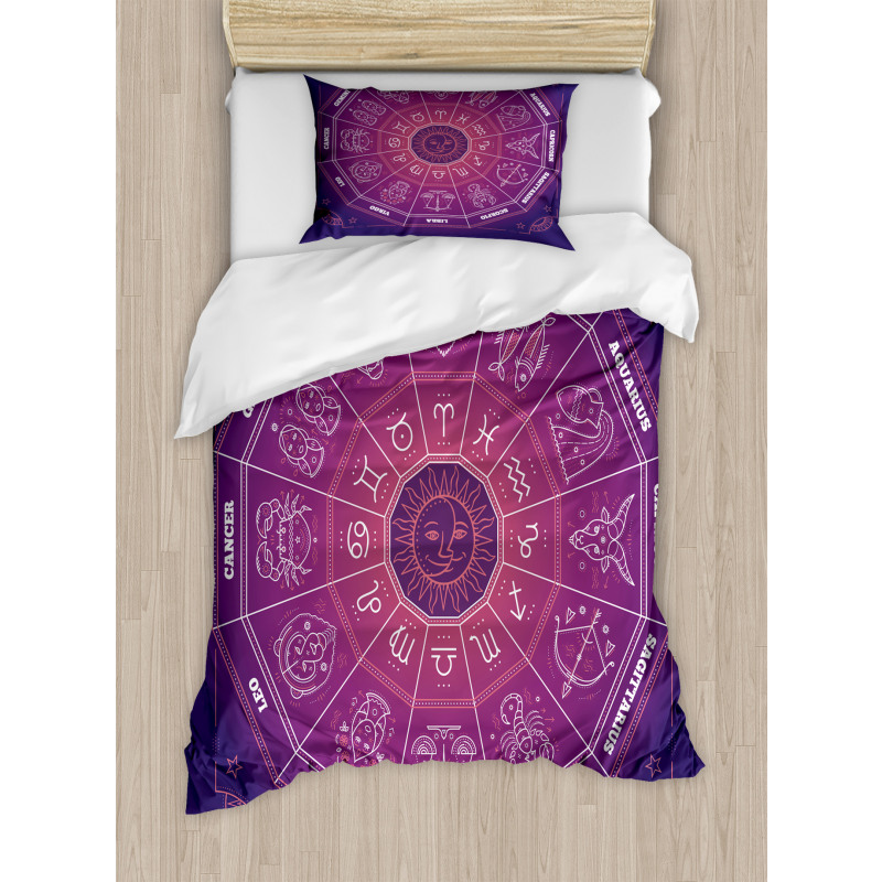 Colorful Astrology Signs Duvet Cover Set