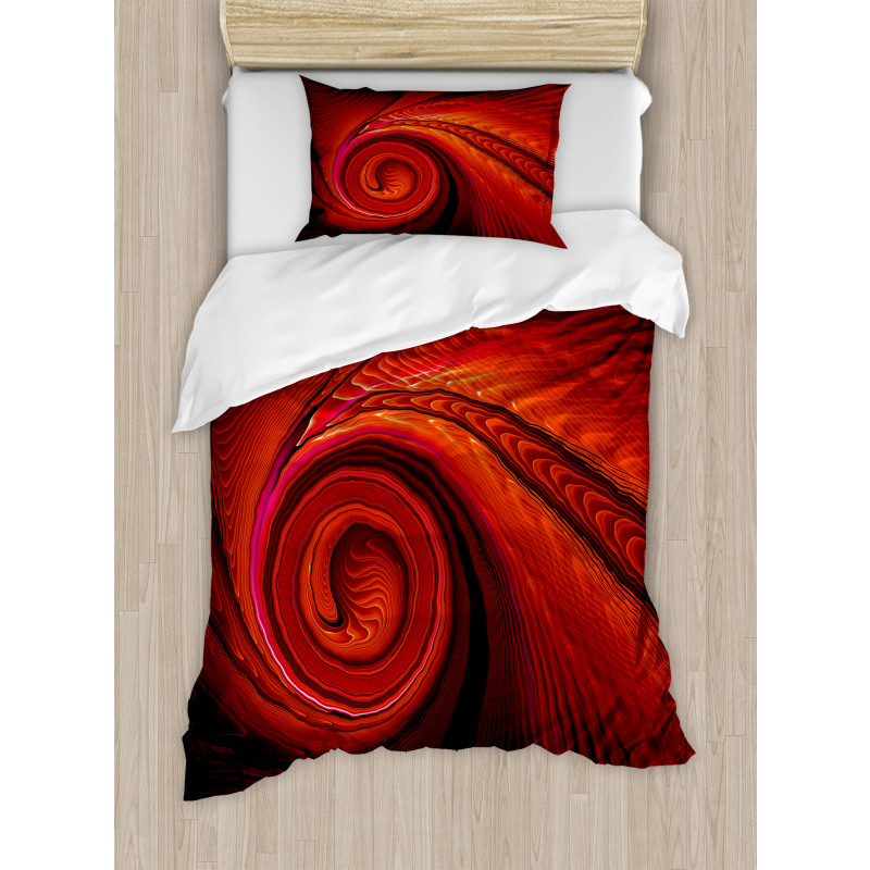 Surreal Waves Spiral Art Duvet Cover Set