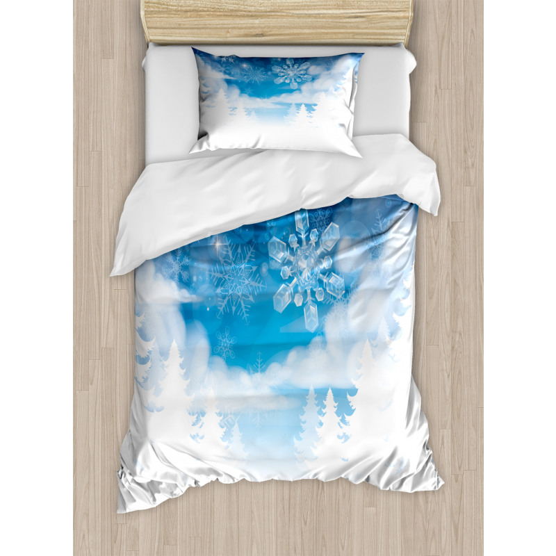 Snowflakes and Stars Duvet Cover Set