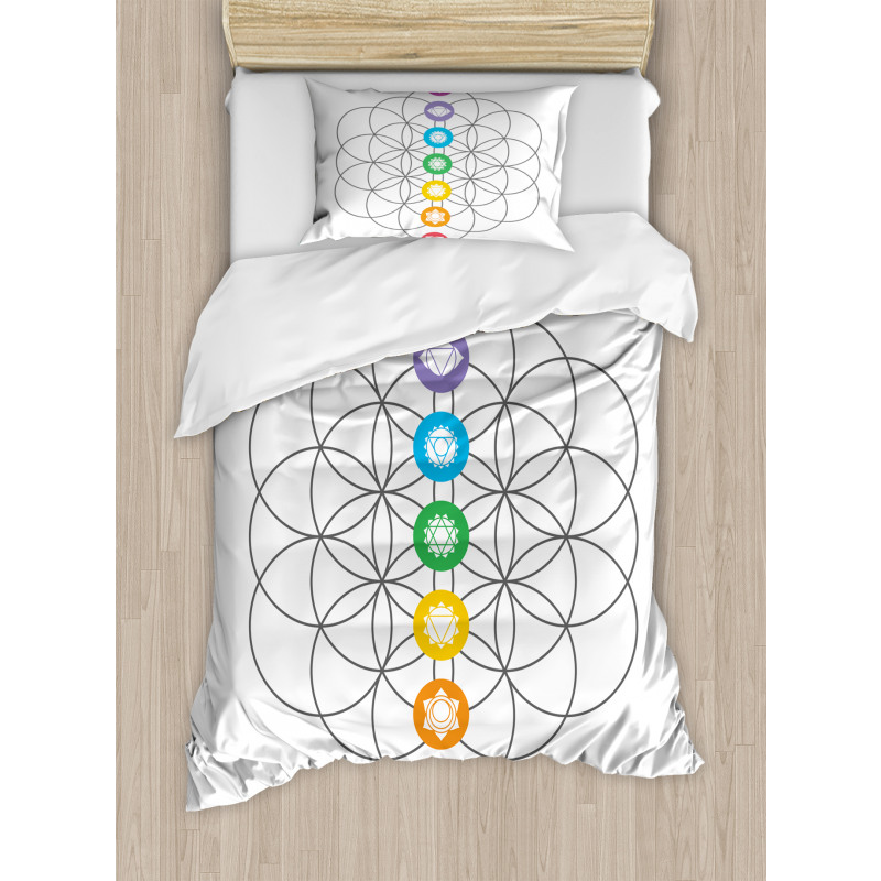 Chakra Point Rings Duvet Cover Set